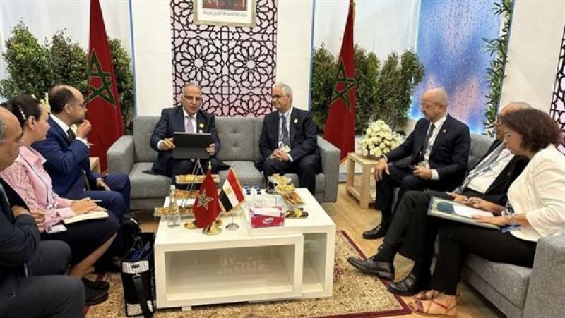 وزير الرى يلتقى نظيره المغربى