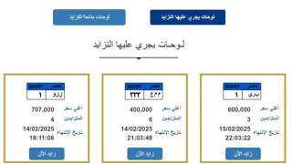 بوابة مرور مصر تطرح لوحة سيارة مميزة في مزايدة إلكترونية